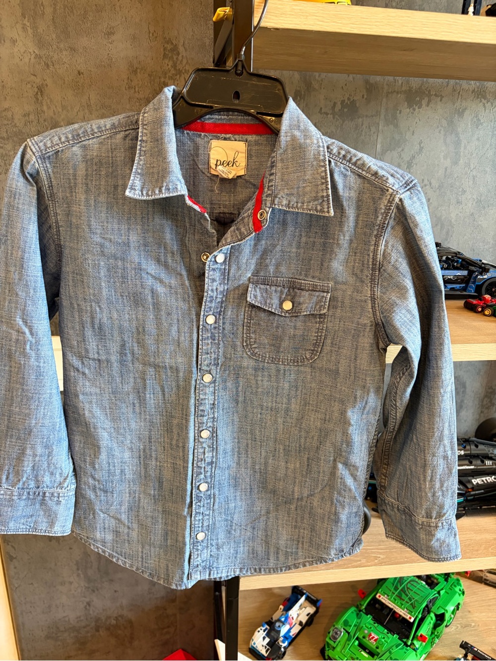 Peek Boys' Light Blue Denim Button-Up Shirt
